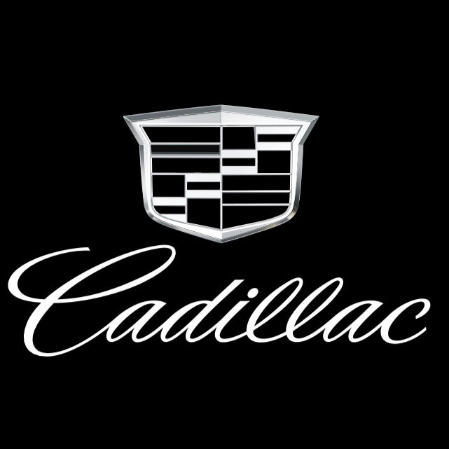 CADILLAC ORIGINAL LOGO PROJECTOT LIGHTS Nr.256 (Menge 1 = 2 Logofolien /2 Türleuchten） 