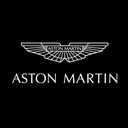 ASTON MARTIN ORIGINAL LOGO PROJECTOT LIGHTS Nr.27001 (quantità 1 = 2 pellicole logo /2 luci porta 