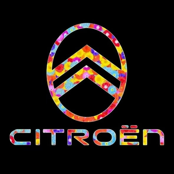 CITROËN ORIGINAL LOGO PROJECTOT LIGHTS (quantity 1 = 2 Logo Films /2 door lights）Nr.2805S13b10