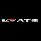CADILLAC ATS LOGO PROJECTOT LIGHTS Nr.2591 (quantity 1 = 2 Logo Films /2 door lights）