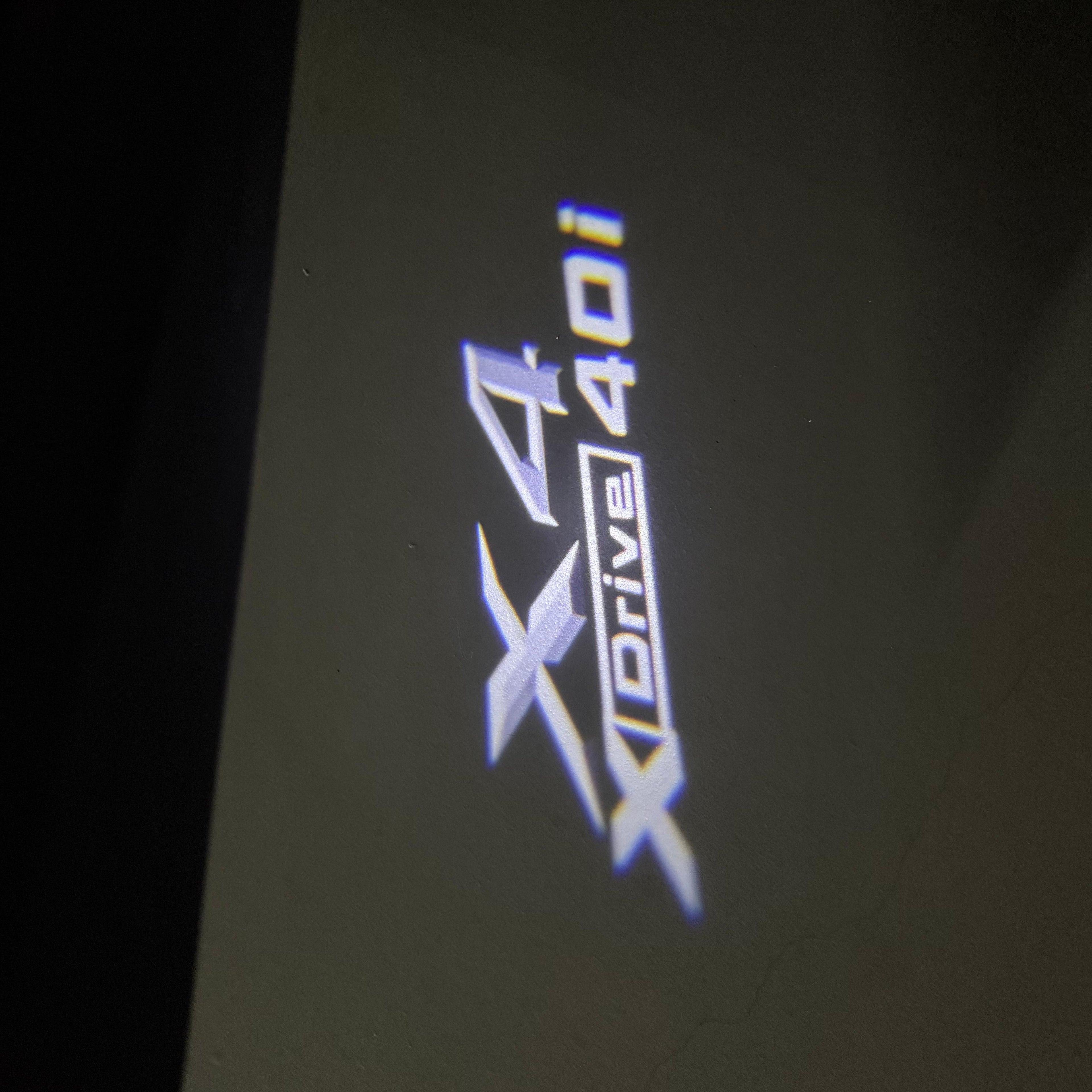 BMW X4 Drive 40i  LOGO PROJECTOT LIGHTS (quantity 1 = 1 sets/2 door lights)Nr.bmw0039