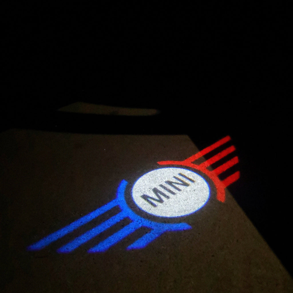 MINI ORIGINAL LOGO PROJECROTR LIGHTS  (quantity  1 =  2 Logo Film /  2 door lights)  Nr.mini001