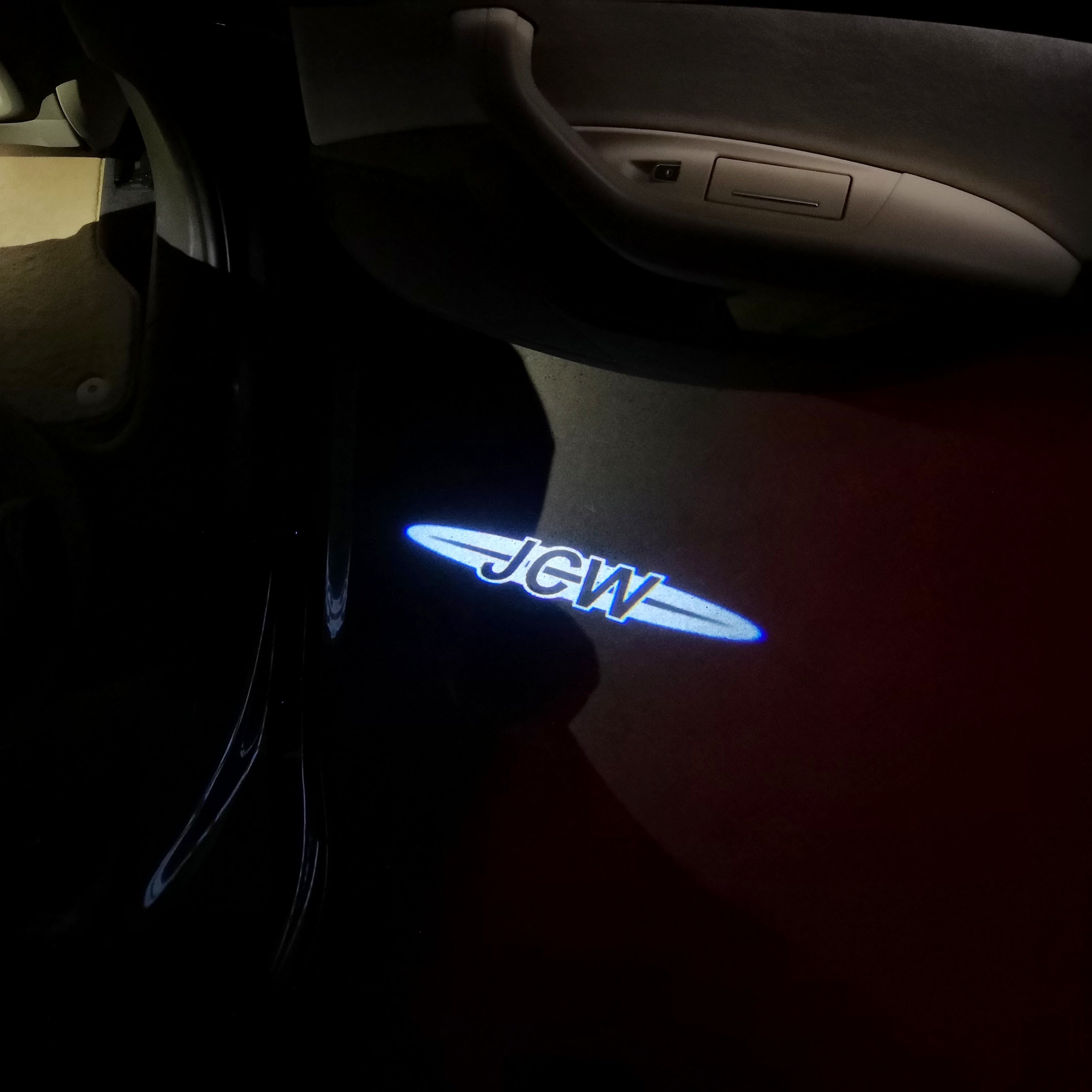 MINI JCW  LOGO PROJECROTR LIGHTS Nr.114 (quantity  1 =  2 Logo Film /  2 door lights)