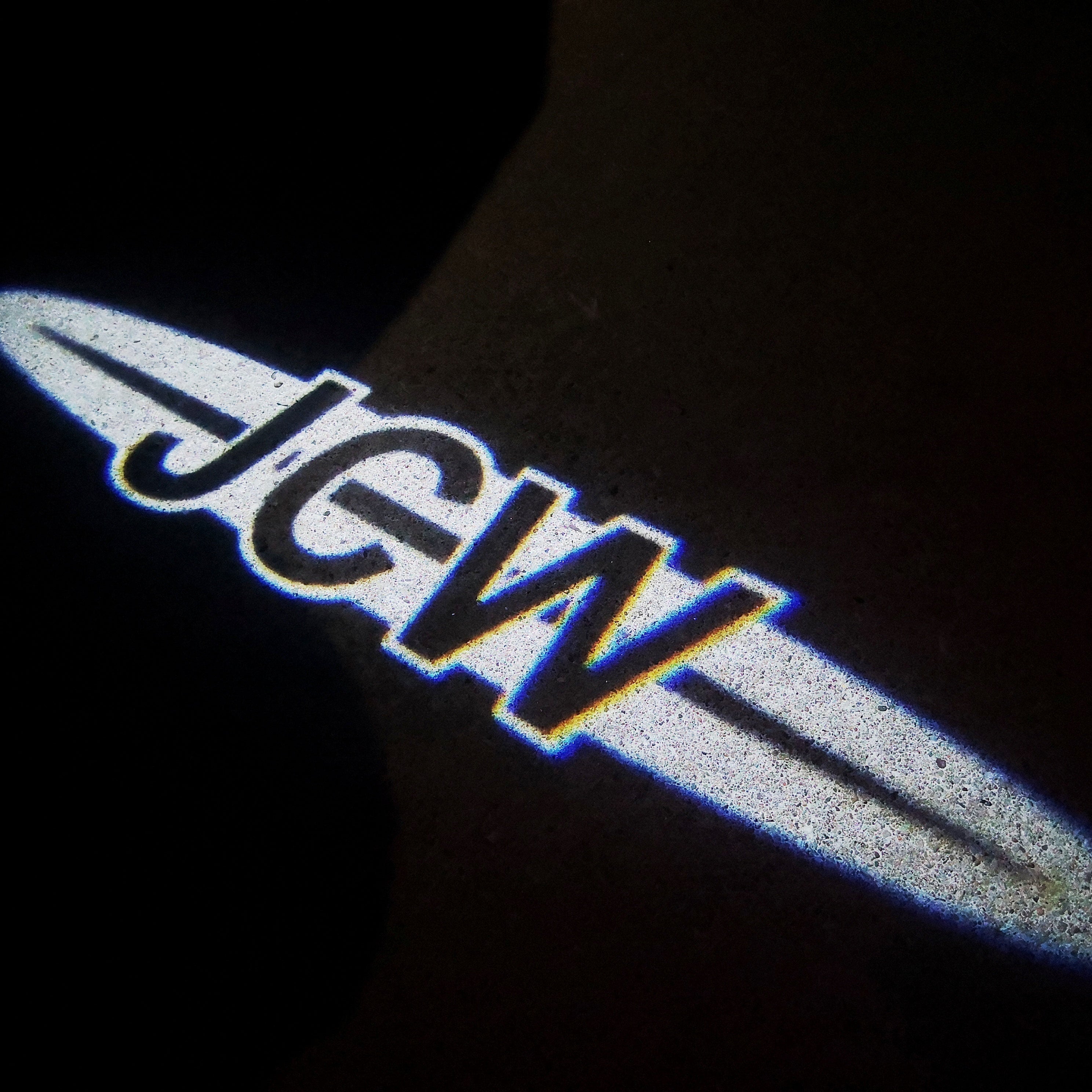 MINI JCW  LOGO PROJECROTR LIGHTS Nr.114 (quantity  1 =  2 Logo Film /  2 door lights)
