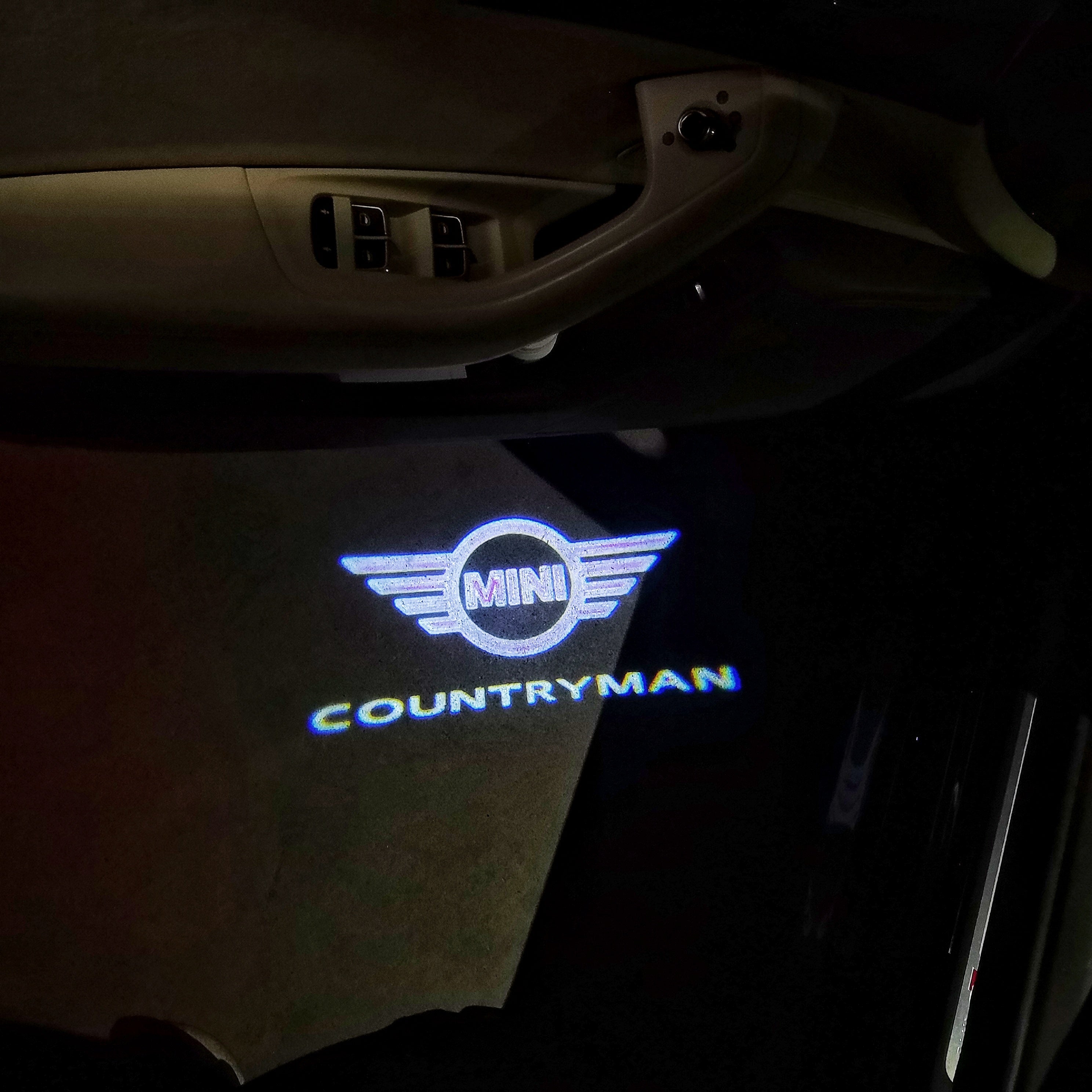 MINI COUNTRYMAN LOGO PROJECROTR LIGHTS Nr.141 (quantity  1 =  2 Logo Film /  2 door lights)