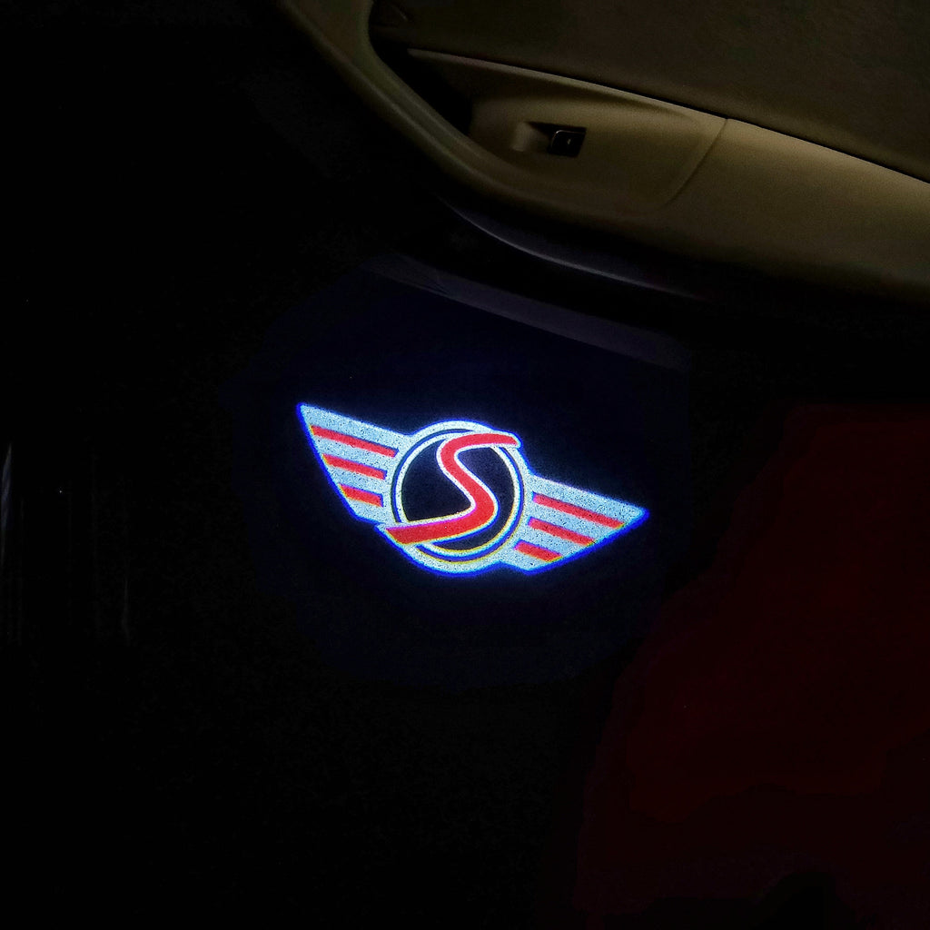 MINI S LOGO PROJECROTR LIGHTS Nr.35 (quantity  1 =  2 Logo Film /  2 door lights)