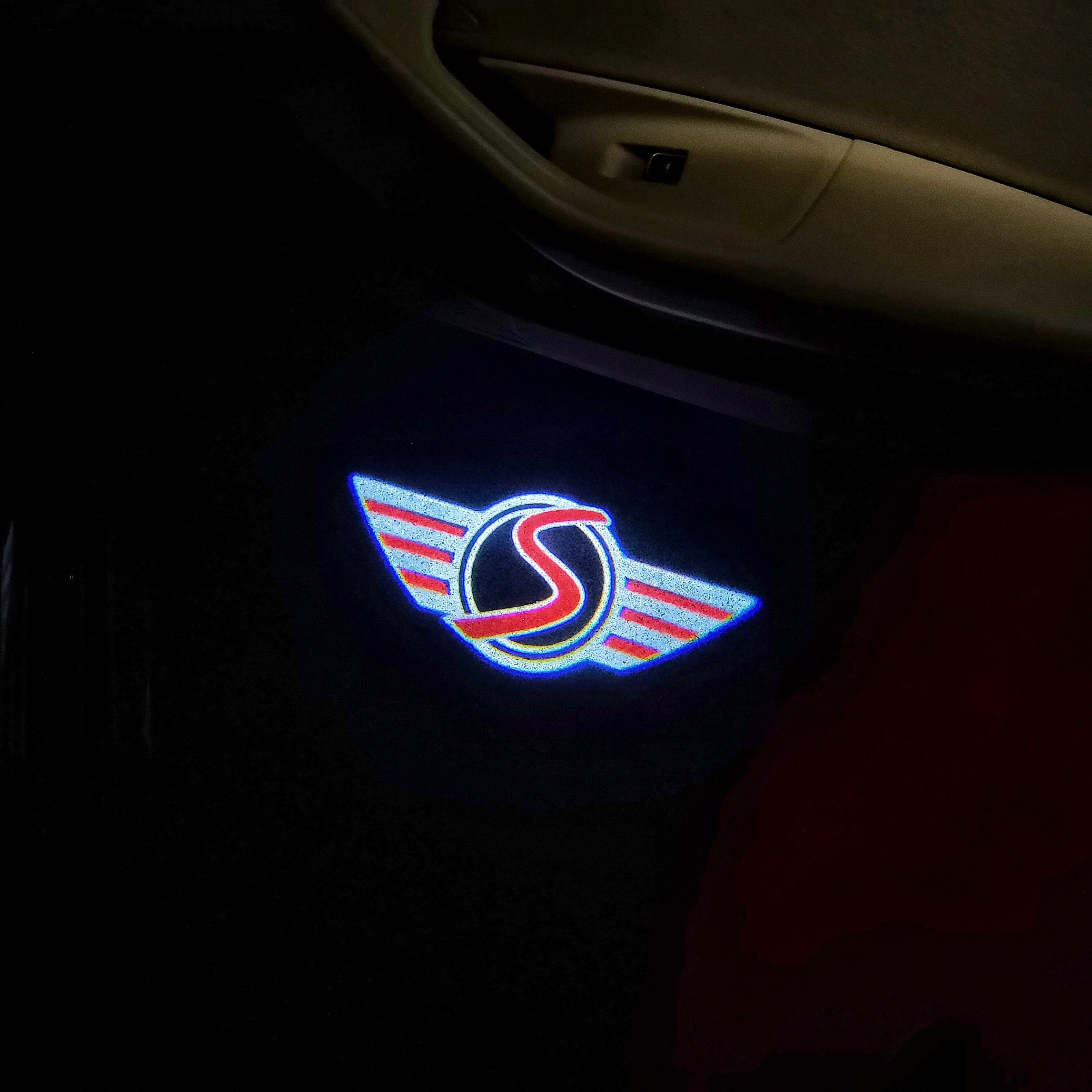 MINI S LOGO PROJECROTR LIGHTS Nr.35 (quantity  1 =  2 Logo Film /  2 door lights)