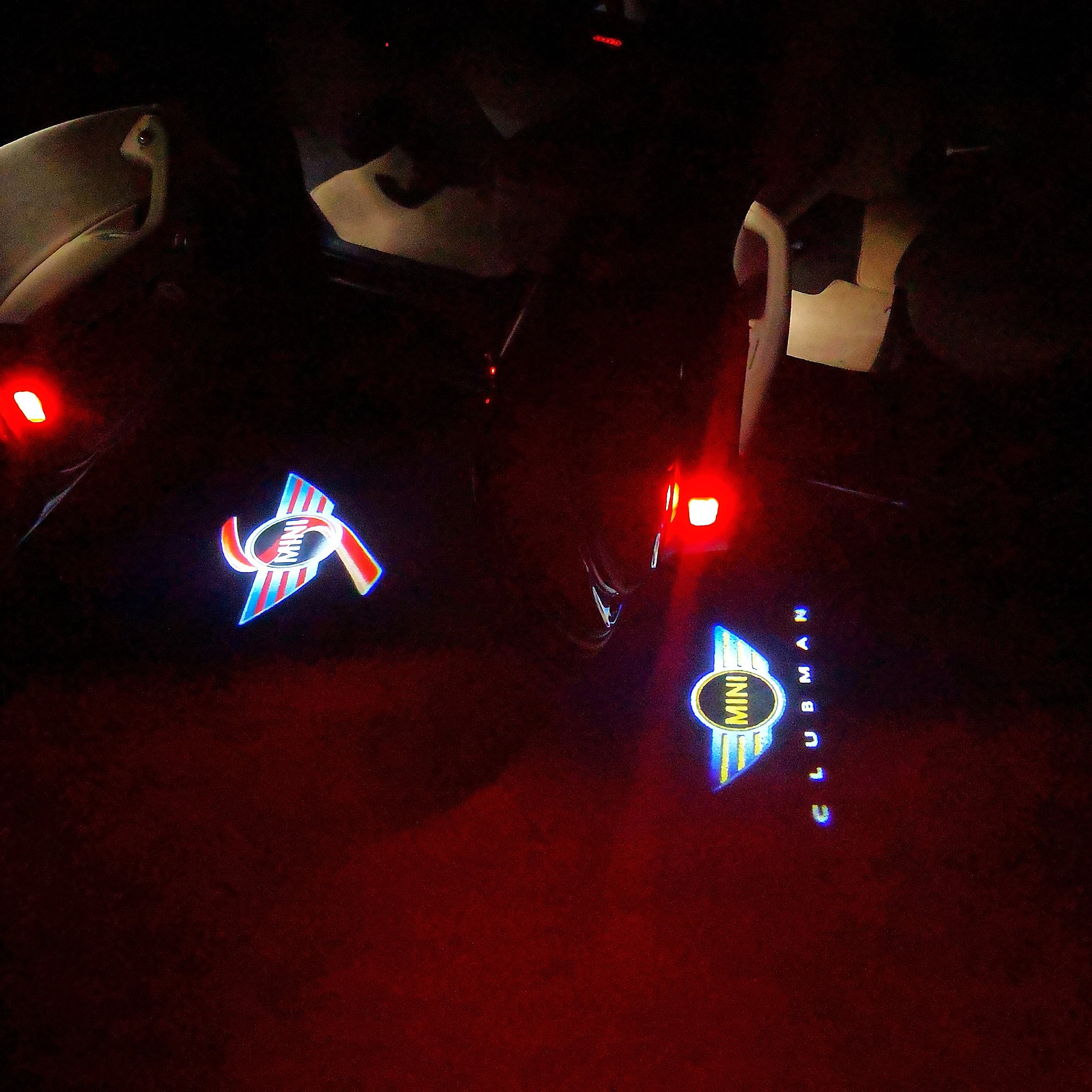 MINI S LOGO PROJECROTR LIGHTS Nr.53 (quantity  1 =  2 Logo Film /  2 door lights)