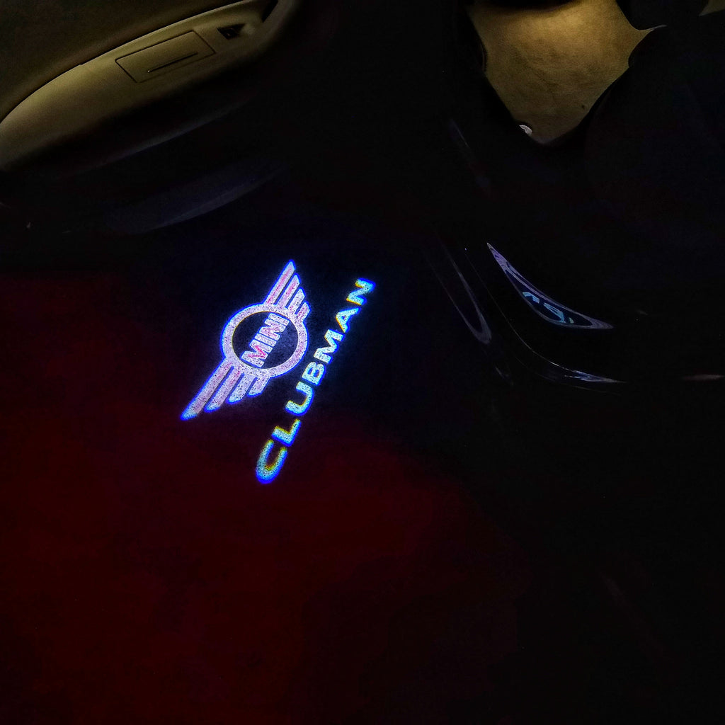 MINI CLUBMAN LOGO PROJECROTR LIGHTS Nr.129 (quantity  1 =  2 Logo Film /  2 door lights)