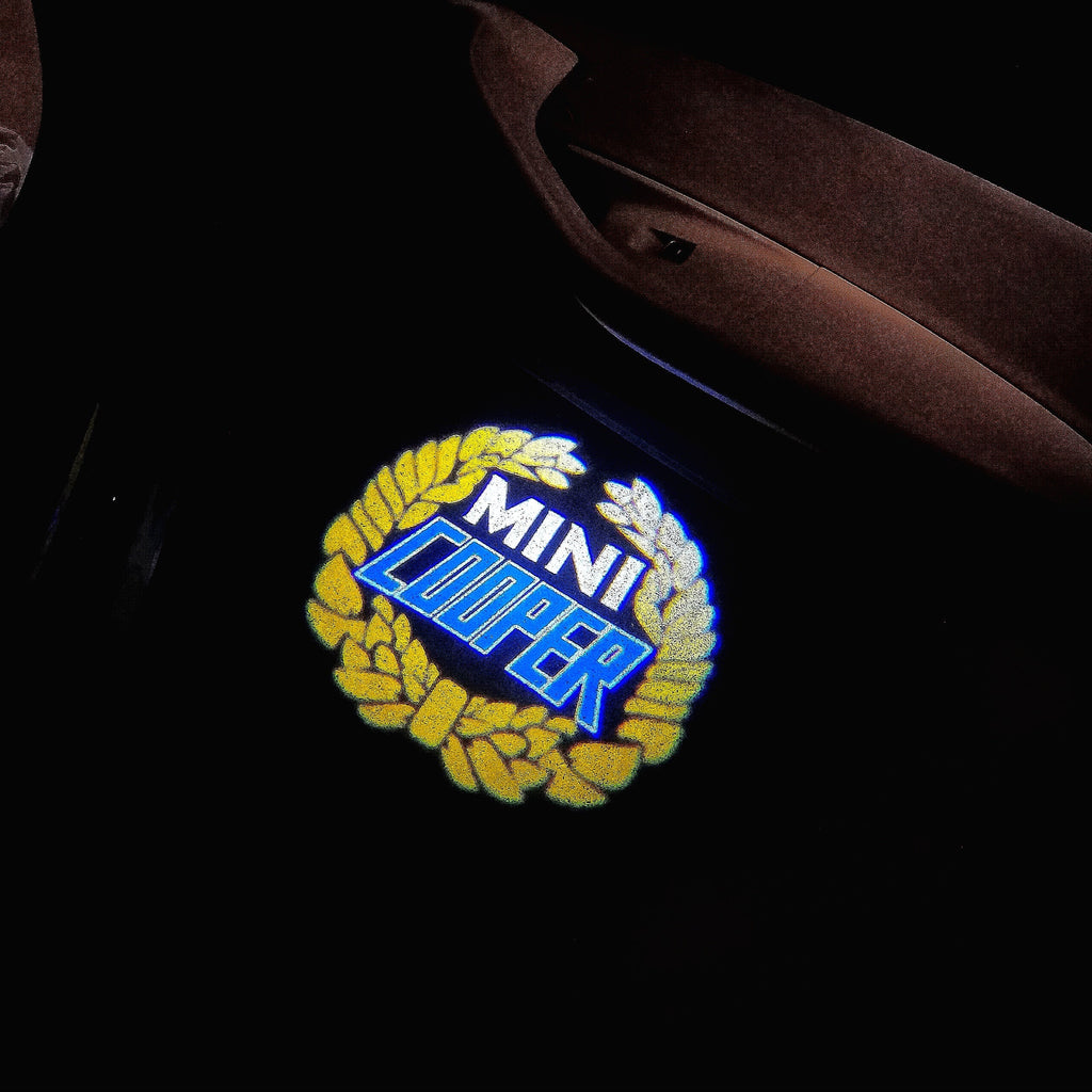 MINI COOPER LOGO PROJECROTR LIGHTS Nr.33 (quantity  1 =  2 Logo Film /  2 door lights)