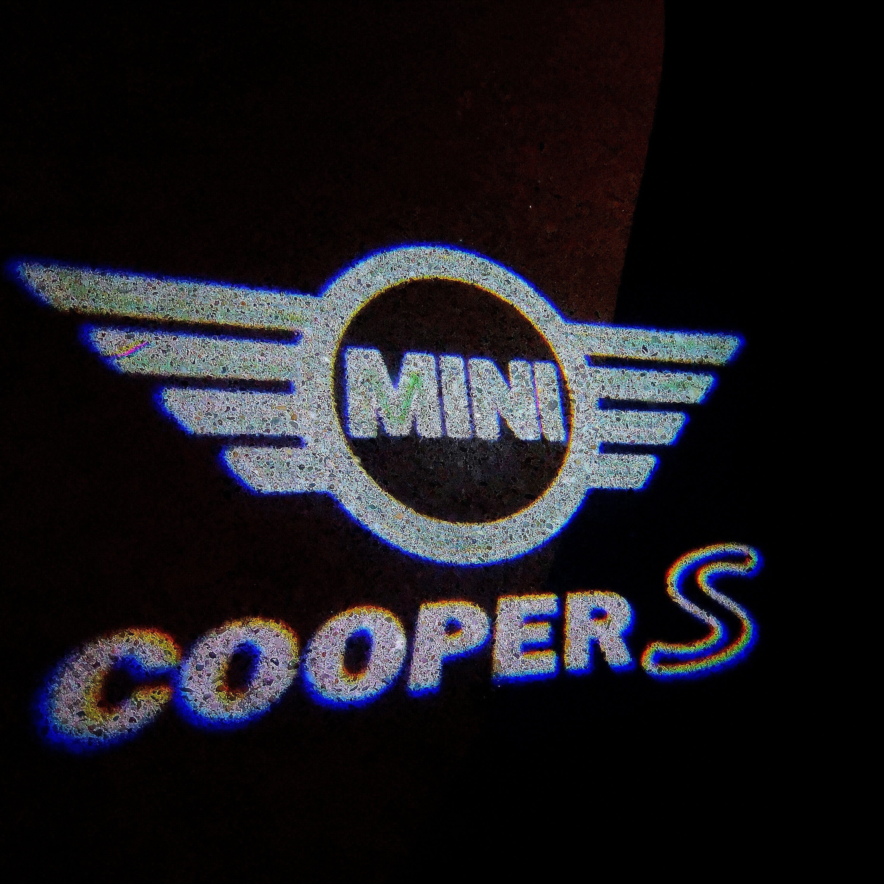 MINI COOPER S  LOGO PROJECROTR LIGHTS Nr.134 (quantity  1 =  2 Logo Film /  2 door lights)