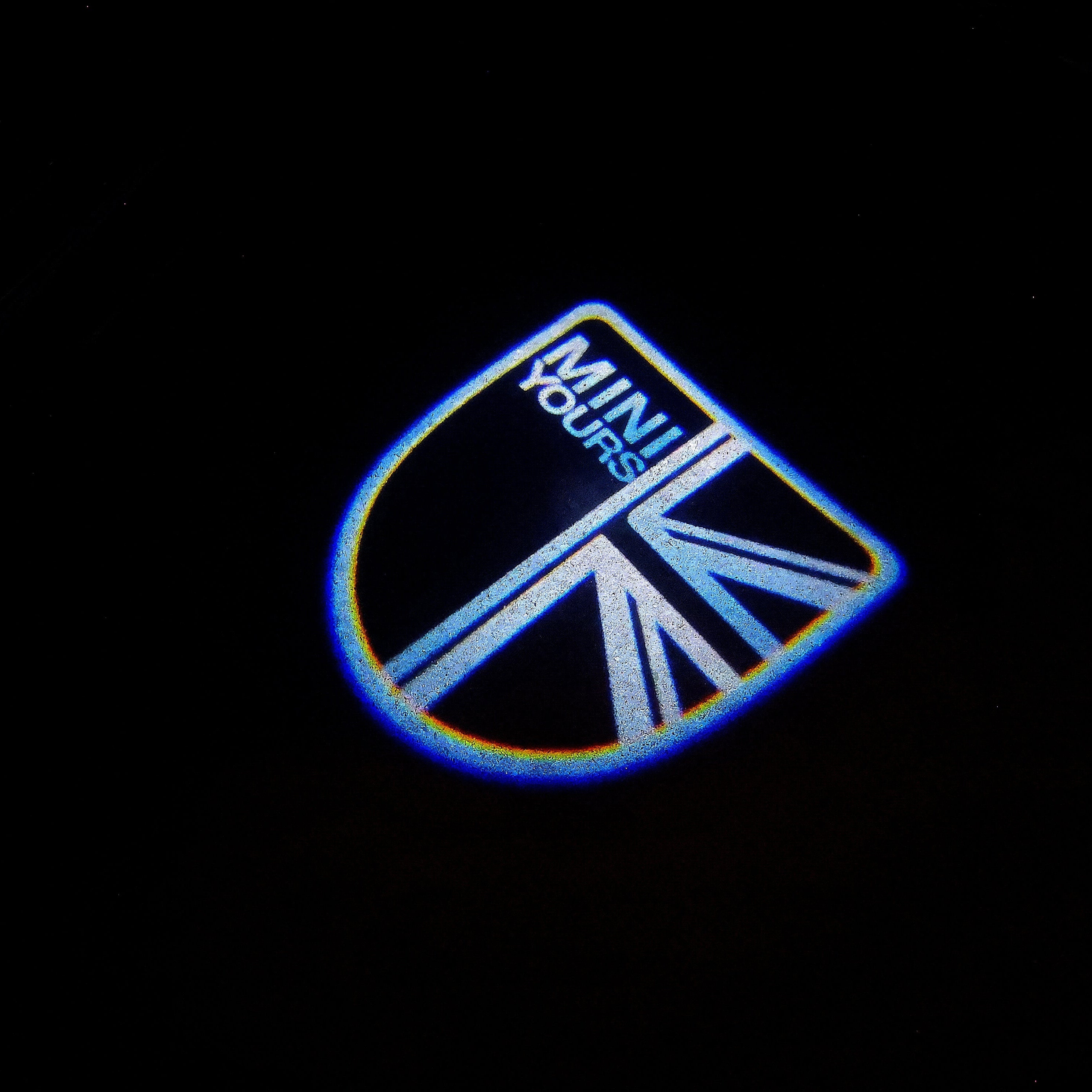 MINI  BRITISH NATIONAL FLAG WITH MINI  LOGO PROJECROTR LIGHTS Nr.36 (quantity  1 =  2 Logo Film /  2 door lights)