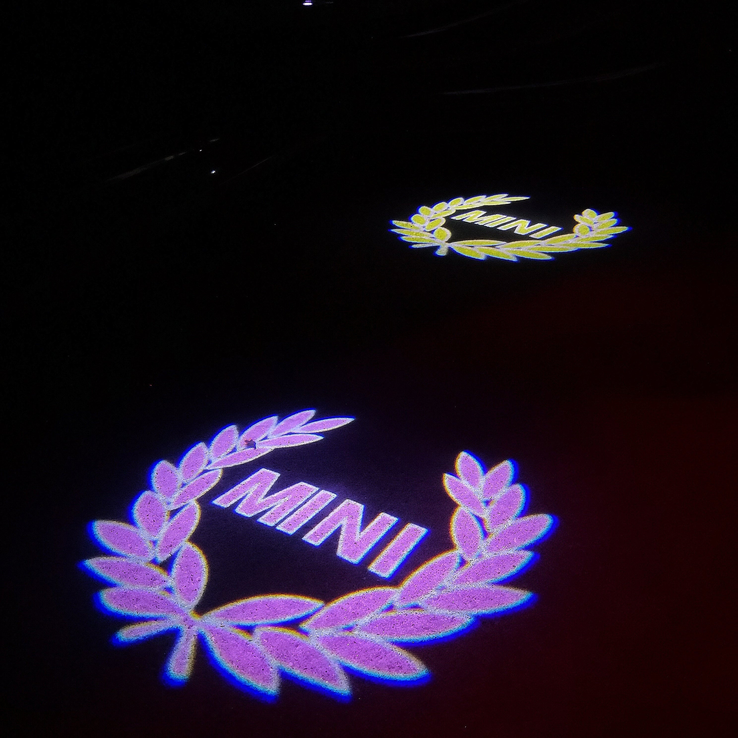 MINI ORIGINAL LOGO PROJECROTR LIGHTS Nr.88 (quantity  1 =  2 Logo Film /  2 door lights)
