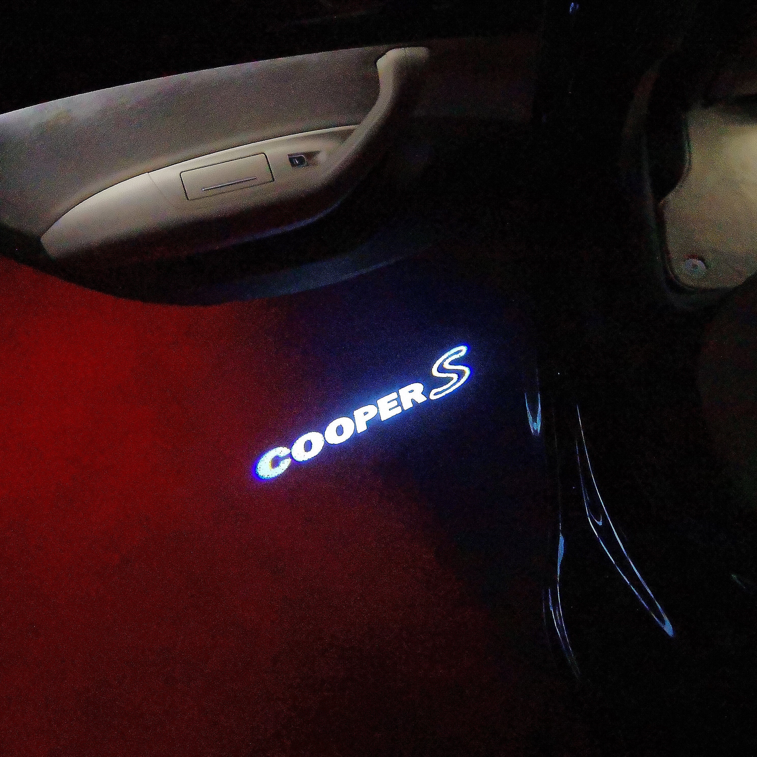 MINI COOPER S LOGO PROJECROTR LIGHTS Nr.68 (quantity  1 =  2 Logo Film /  2 door lights)