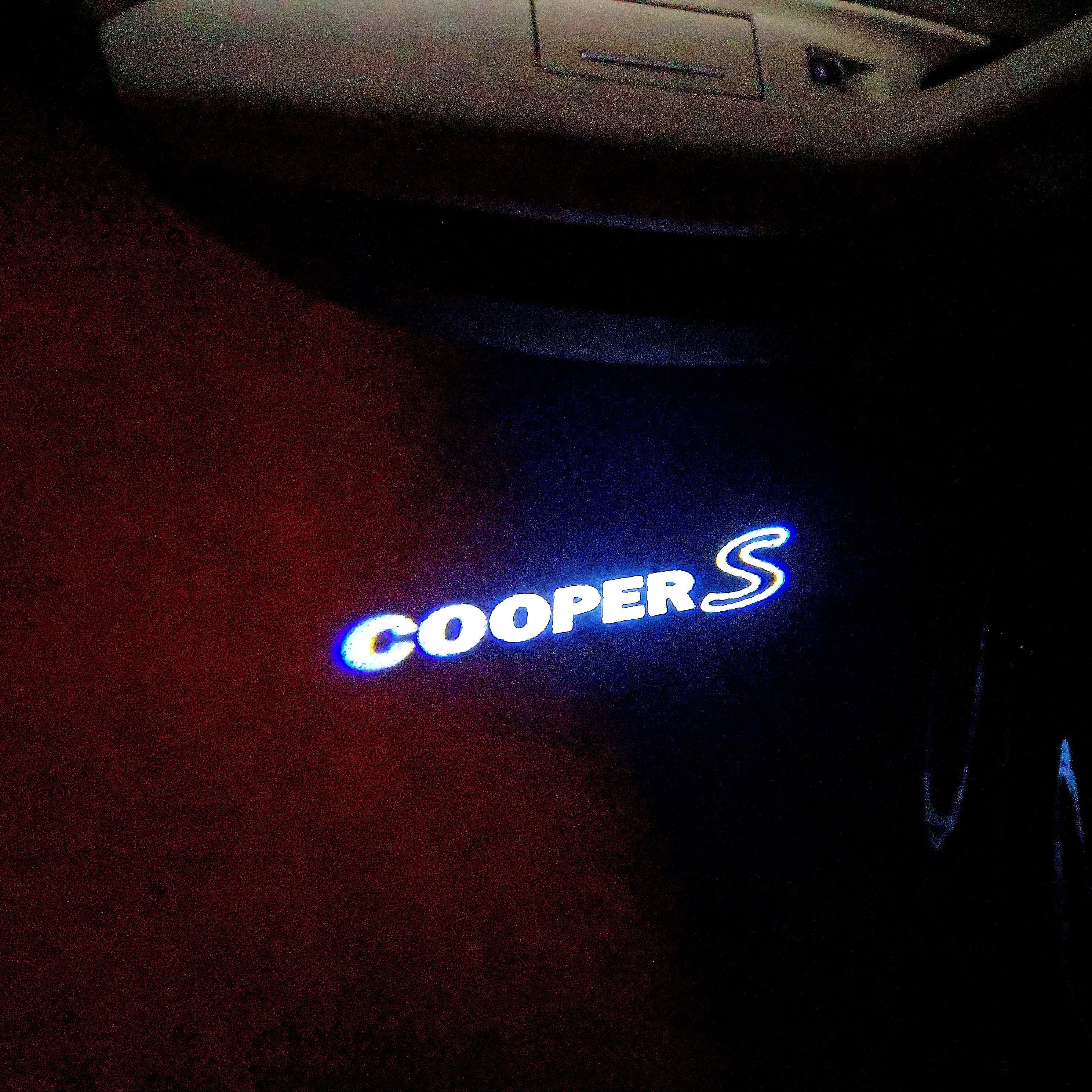MINI COOPER S LOGO PROJECROTR LIGHTS Nr.68 (quantity  1 =  2 Logo Film /  2 door lights)