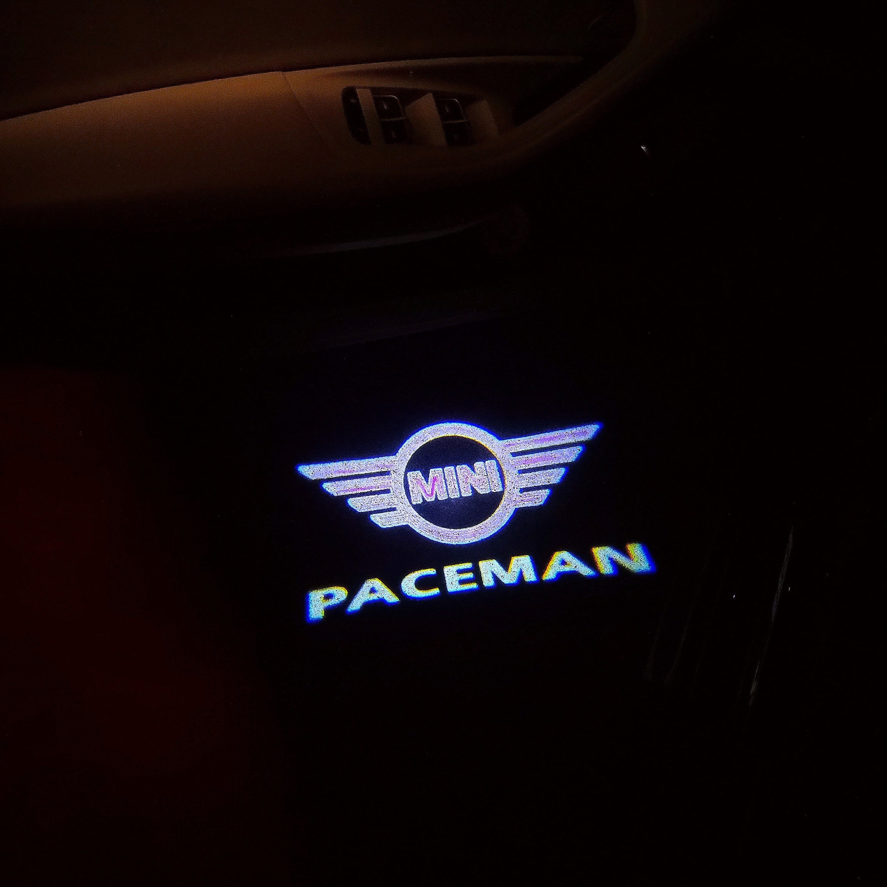MINI PACEMAN LOGO PROJECROTR LIGHTS Nr.146 (quantity  1 =  2 Logo Film /  2 door lights)