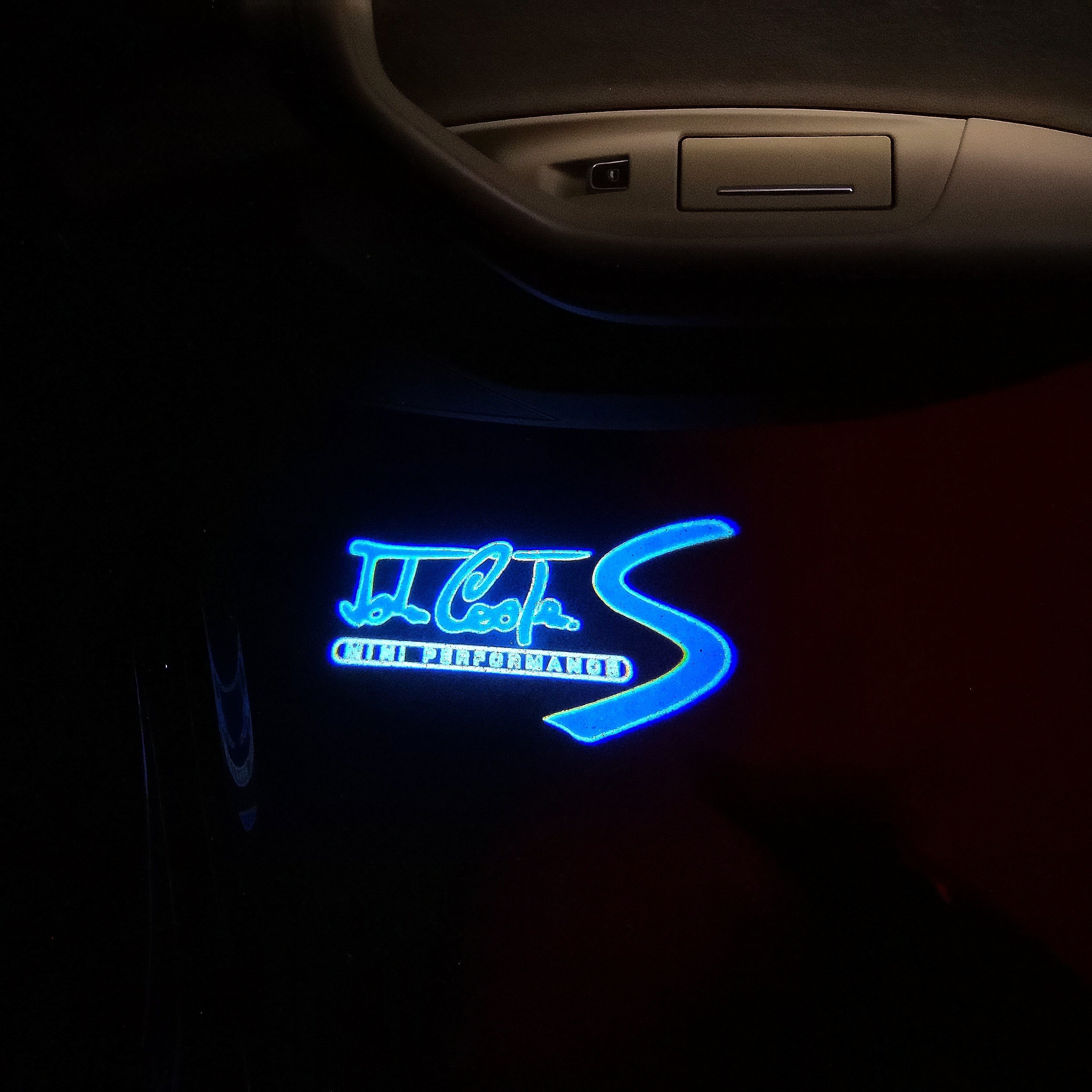MINI JOHN COOPER S LOGO PROJECROTR LIGHTS Nr.106 (quantity  1 =  2 Logo Film /  2 door lights)