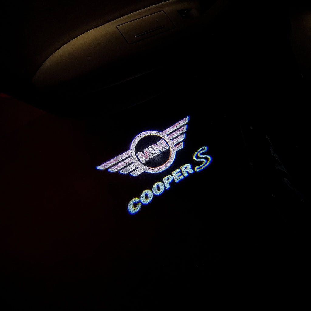 MINI COOPER S LOGO PROJECROTR LIGHTS Nr.144 (quantity  1 =  2 Logo Film /  2 door lights)