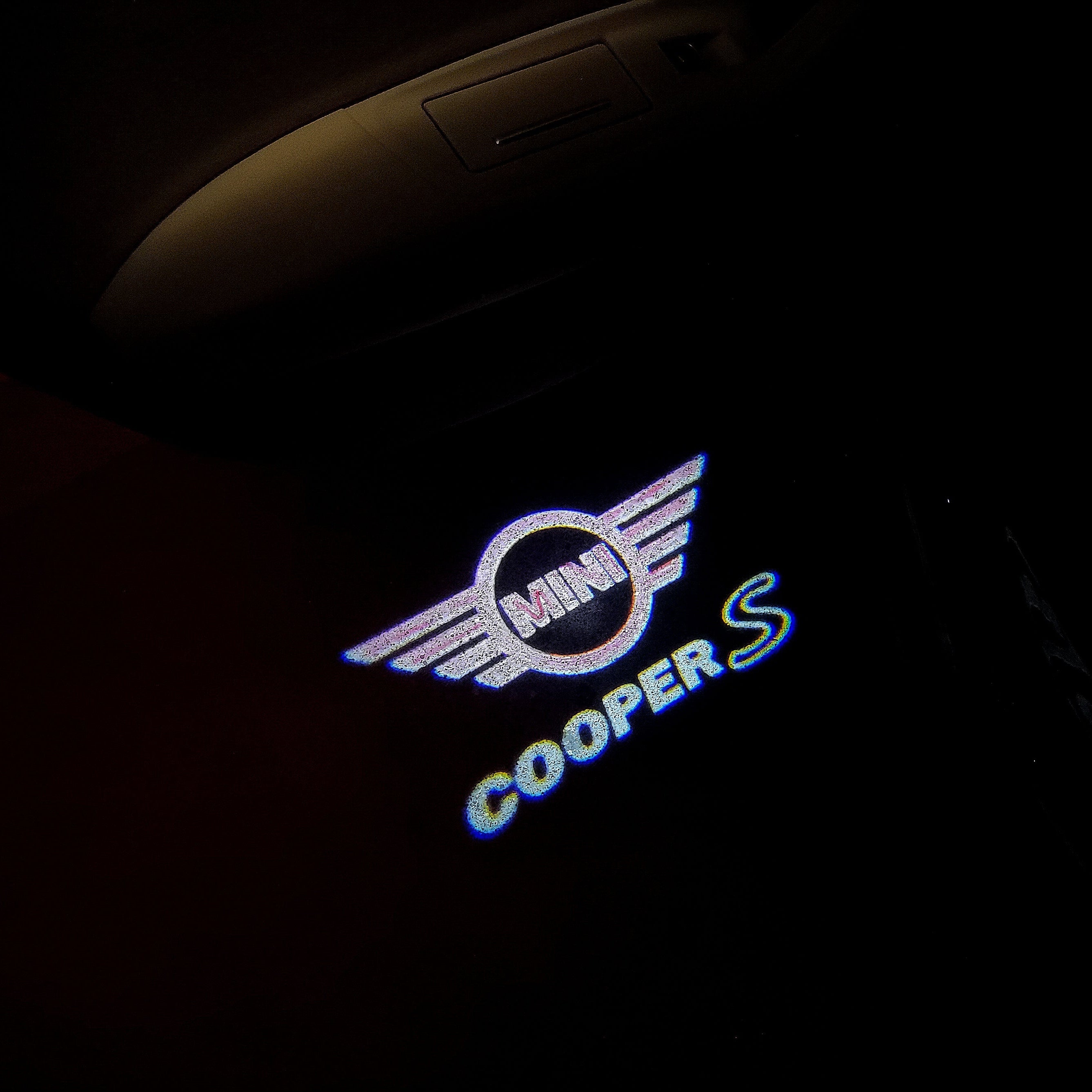 MINI COOPER S  LOGO PROJECROTR LIGHTS Nr.125 (quantity  1 =  2 Logo Film /  2 door lights)