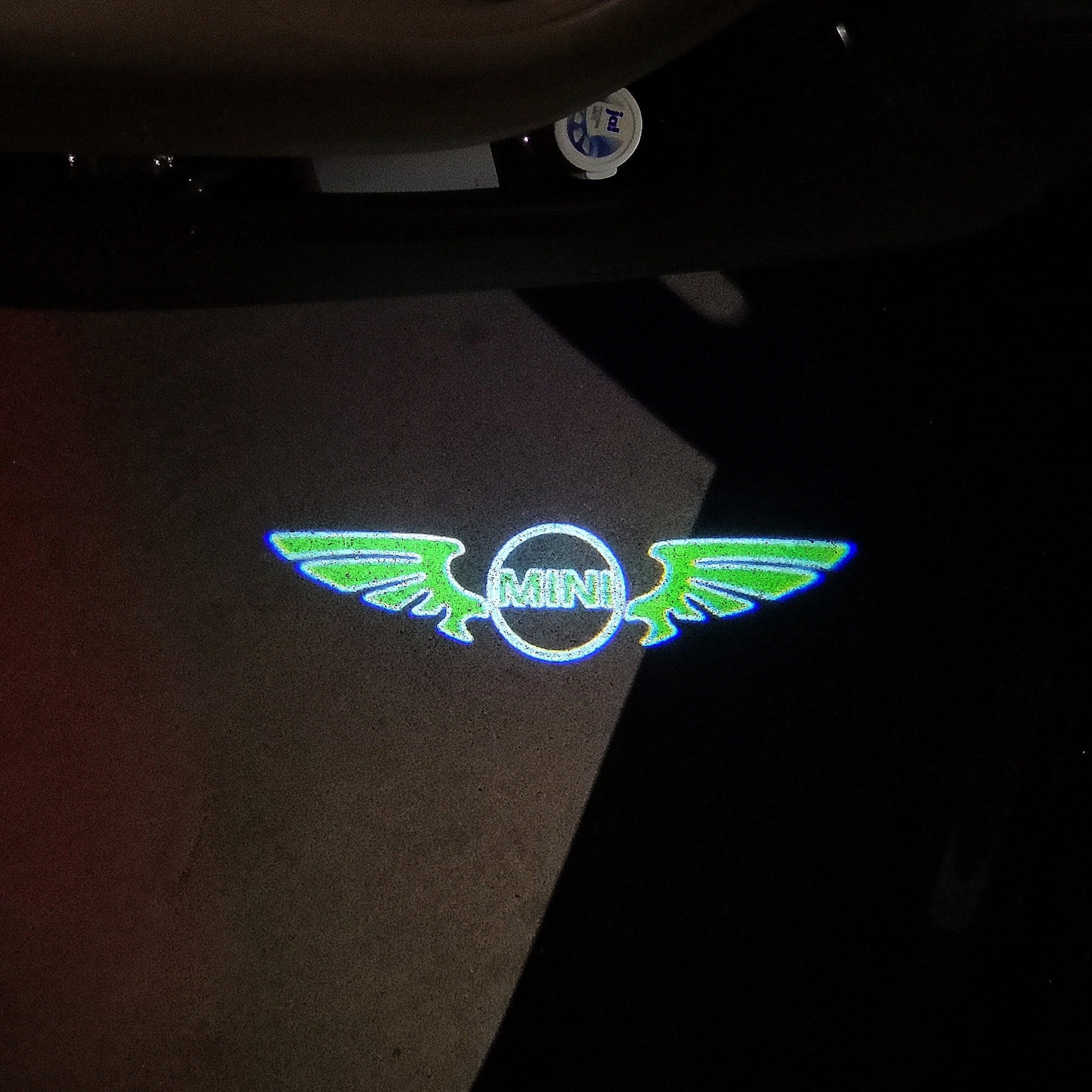 MINI ORIGINAL LOGO PROJECROTR LIGHTS Nr.48 (quantity  1 =  2 Logo Film /  2 door lights)
