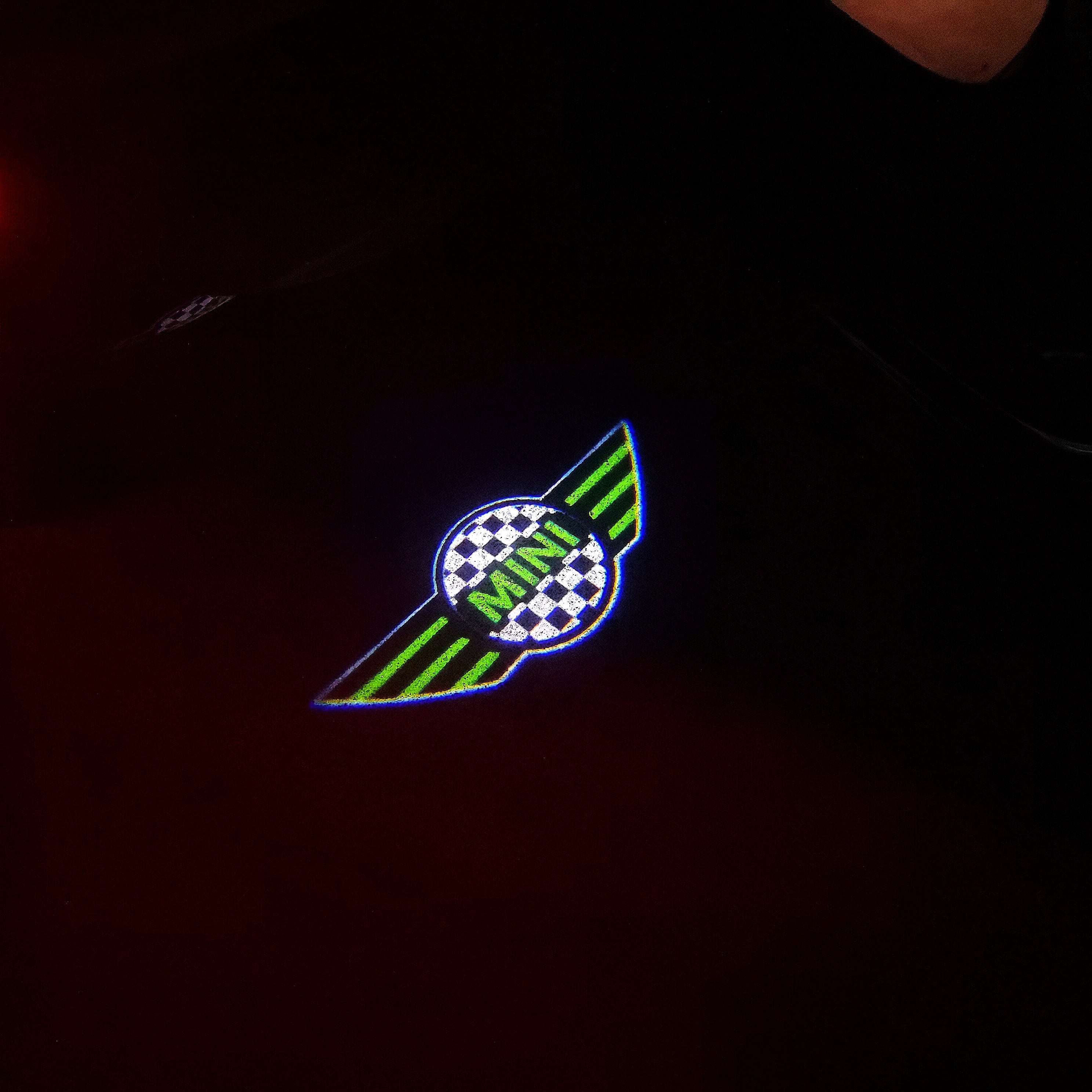 MINI ORIGINAL LOGO PROJECROTR LIGHTS Nr.08 (quantity  1 =  2 Logo Film /  2 door lights)
