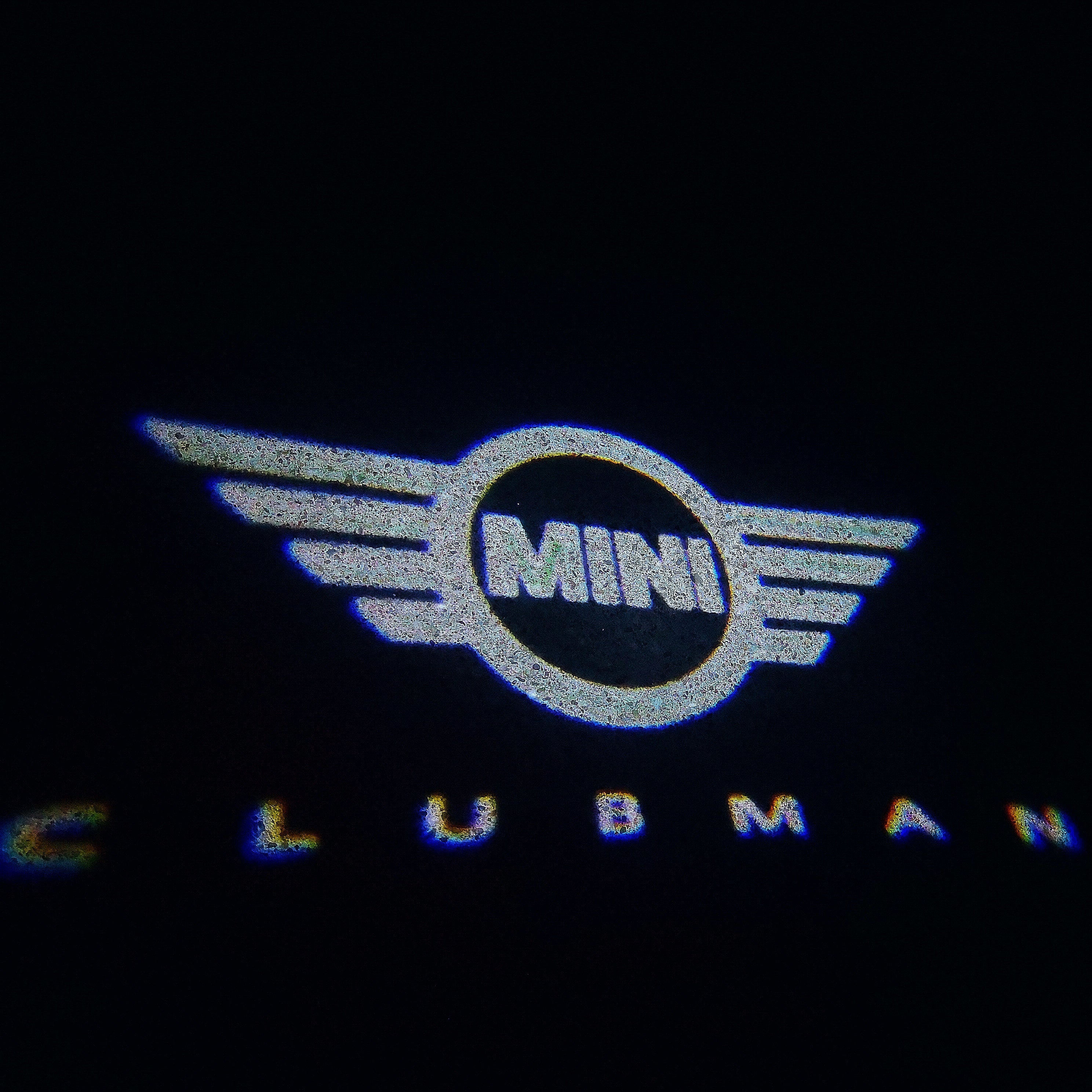 MINI CLUBMAN LOGO PROJECROTR LIGHTS Nr.133 (quantity  1 =  2 Logo Film /  2 door lights)