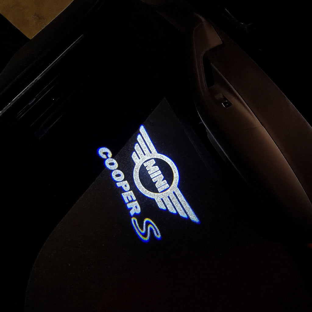 MINI COOPER S  LOGO PROJECROTR LIGHTS Nr.139 (quantity  1 =  2 Logo Film /  2 door lights)