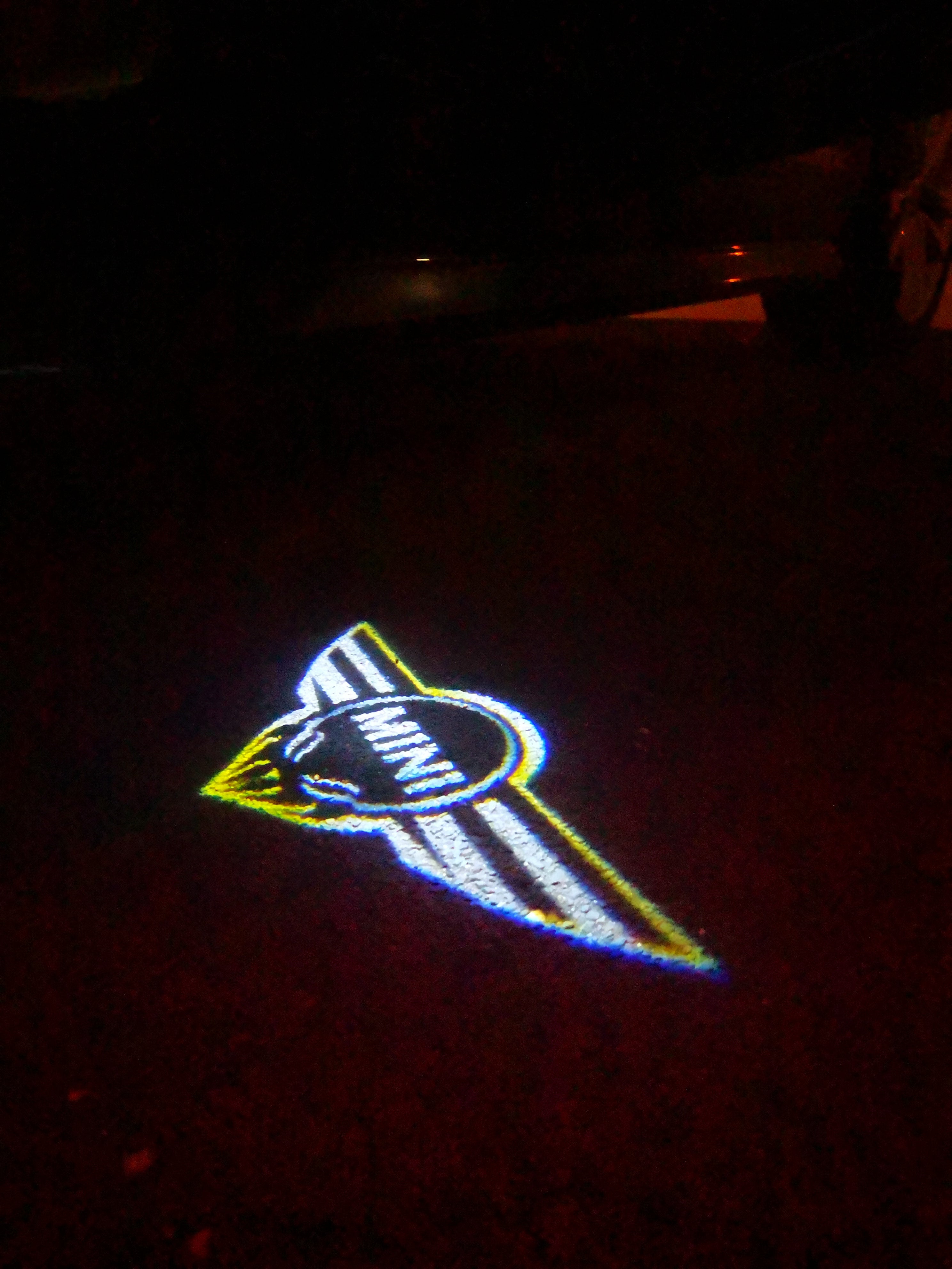 MINI ORIGINAL LOGO PROJECROTR LIGHTS Nr.14 (quantity  1 =  2 Logo Film /  2 door lights)