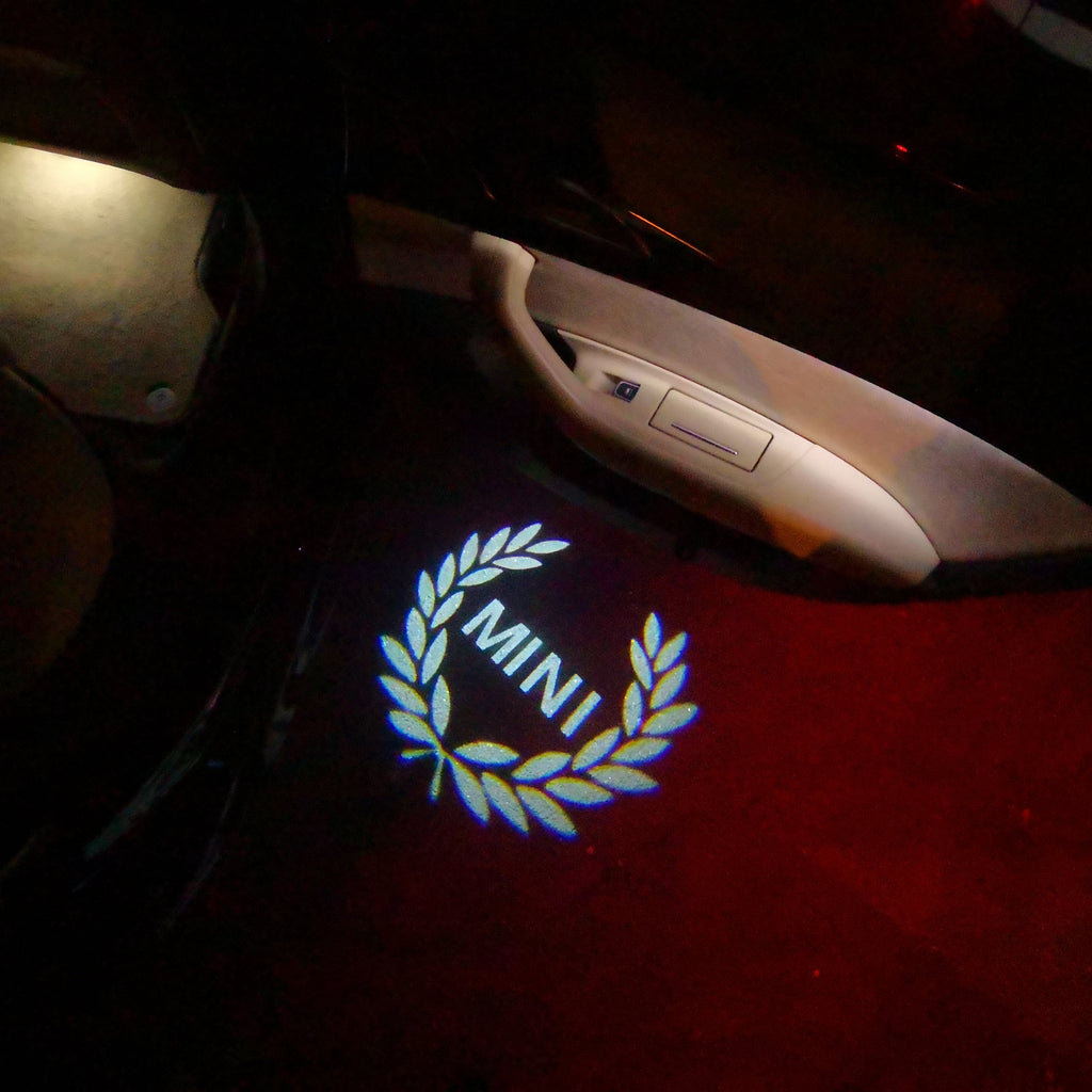 MINI ORIGINAL LOGO PROJECROTR LIGHTS Nr.89 (quantity  1 =  2 Logo Film /  2 door lights)