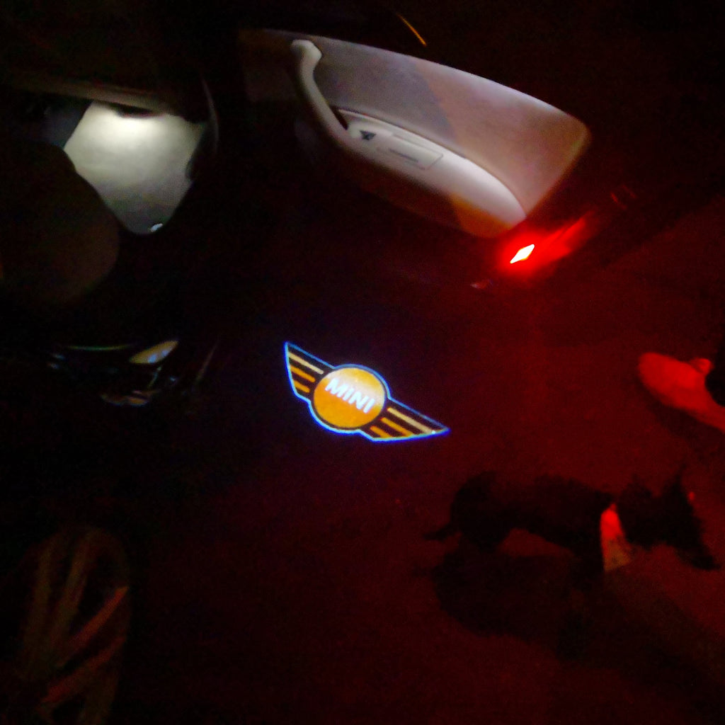 MINI ORIGINAL LOGO PROJECROTR LIGHTS Nr.07 (quantity  1 =  2 Logo Film /  2 door lights)