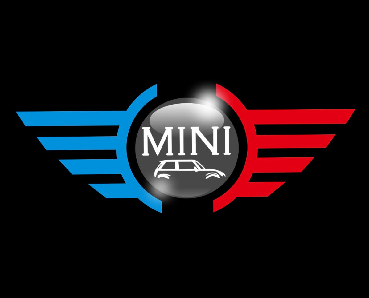 MINI ORIGINAL LOGO  LED PROJECTOR LIGHTS  (quantity  1 =  2 Logo Film /  2 door lights)Nr.MINI001