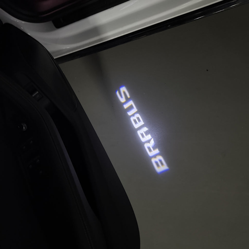 MERCEDES BENZ BRABUS LOGO PROJECTOT LIGHTS  (quantity 1 = 1 set /2 door lights with 2 logo films)Nr.02M246