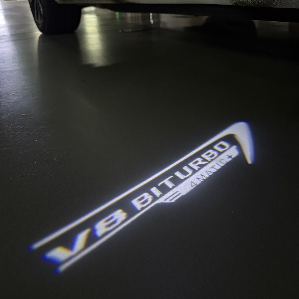 MERCEDES BENZ V8 LOGO PROJECTOT LIGHTS  (quantity 1 = 1 set /2 door lights with 2 logo films)Nr.02M251