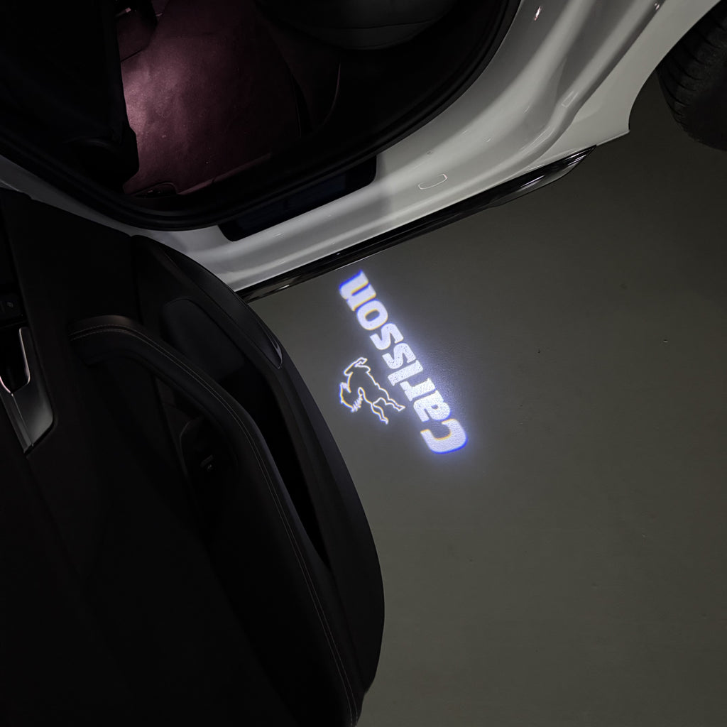 MERCEDES BENZ CARLSSON LOGO PROJECTOT LIGHTS  (quantity 1 = 1 set /2 door lights with 2 logo films)Nr.02M239