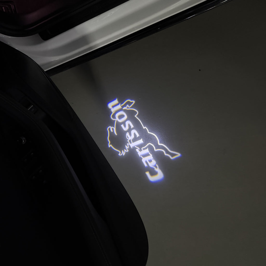 MERCEDES BENZ CARLSSON LOGO PROJECTOT LIGHTS  (quantity 1 = 1 set /2 door lights with 2 logo films)Nr.02M241