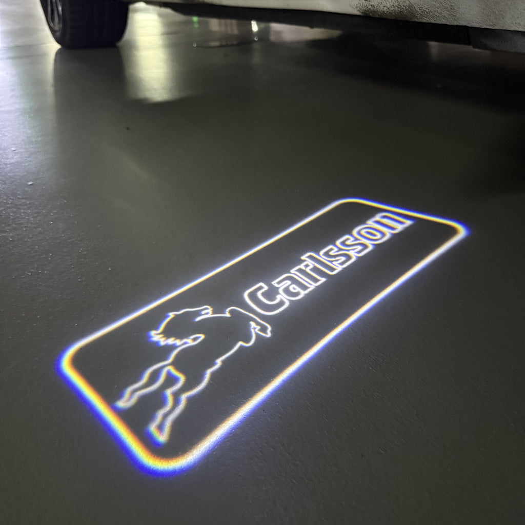 MERCEDES BENZ CARLSSON LOGO PROJECTOT LIGHTS  (quantity 1 = 1 set /2 door lights with 2 logo films)Nr.02M242