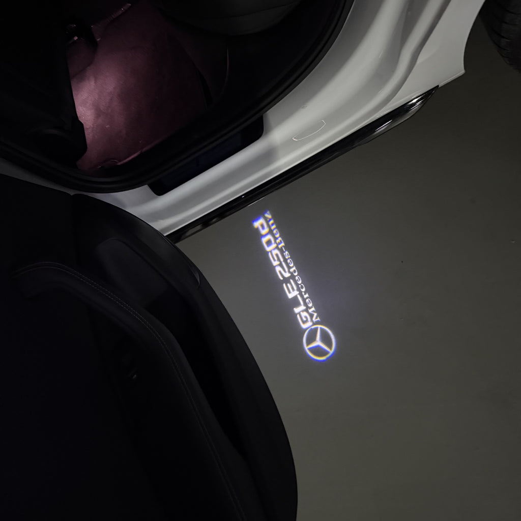 MERCEDES BENZ GLE 250d LOGO PROJECTOT LIGHTS  (quantity 1 = 1 set /2 door lights with 2 logo films)Nr.02M450