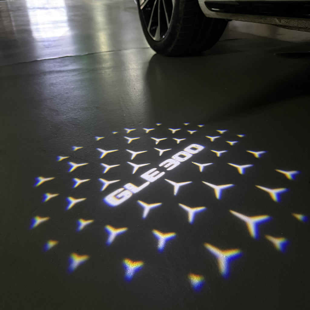 MERCEDES BENZ GLE 300 LOGO PROJECTOT LIGHTS  (quantity 1 = 1 set /2 door lights with 2 logo films)Nr.02M451