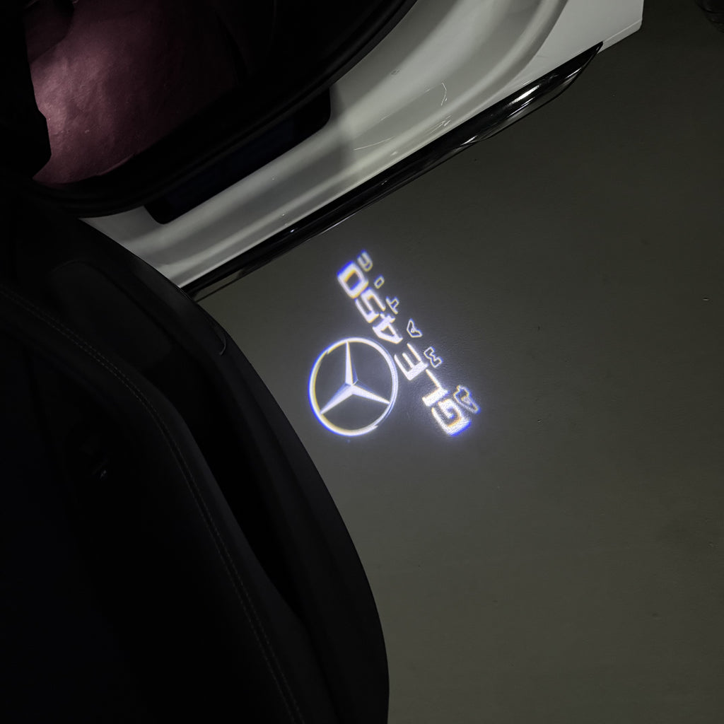 MERCEDES BENZ GLE 450 LOGO PROJECTOT LIGHTS  (quantity 1 = 1 set /2 door lights with 2 logo films)Nr.02M456