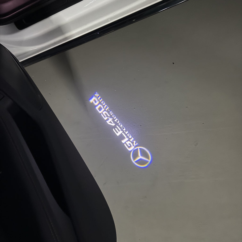 MERCEDES BENZ GLE 450d LOGO PROJECTOT LIGHTS  (quantity 1 = 1 set /2 door lights with 2 logo films)Nr.02M457