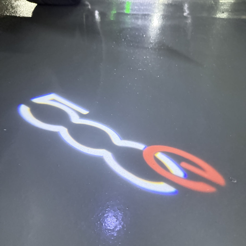 FIAT 500 LOGO PROJECTOT LIGHTS  (quantity  1 =  2 Logo Film /  2 door lights)Nr.48ER01