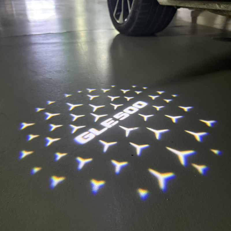 MERCEDES BENZ GLE 500 LOGO PROJECTOT LIGHTS  (quantity 1 = 1 set /2 door lights with 2 logo films)Nr.02M458