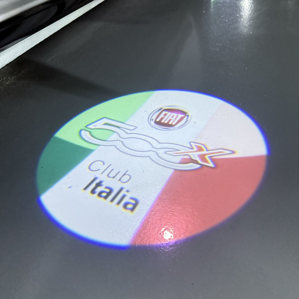 FIAT 500 LOGO PROJECTOT LIGHTS  (quantity  1 =  2 Logo Film /  2 door lights)Nr.48ER03W