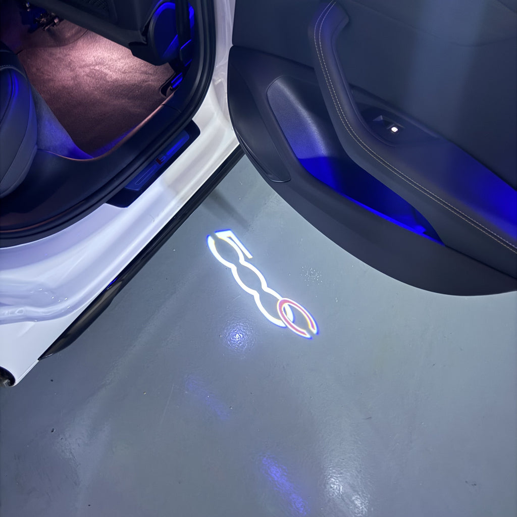 FIAT 500 LOGO PROJECTOT LIGHTS  (quantity  1 =  2 Logo Film /  2 door lights)Nr.48ER30