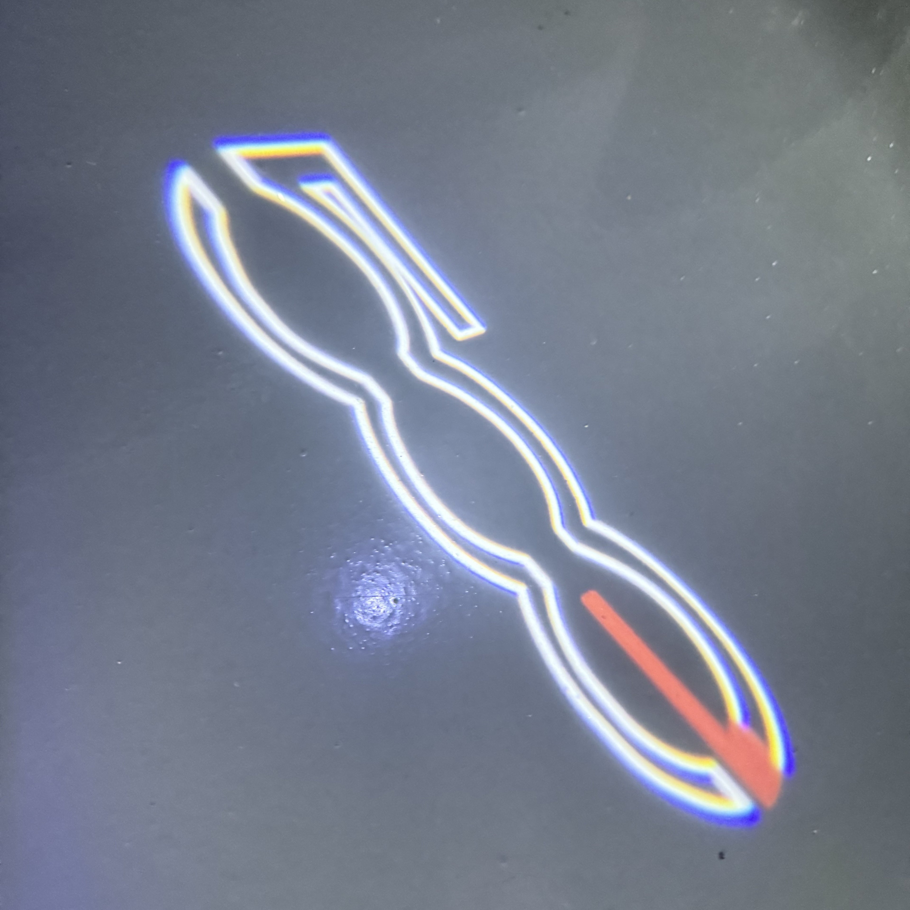 FIAT 500 LOGO PROJECTOT LIGHTS  (quantity  1 =  2 Logo Film /  2 door lights)Nr.48ER02