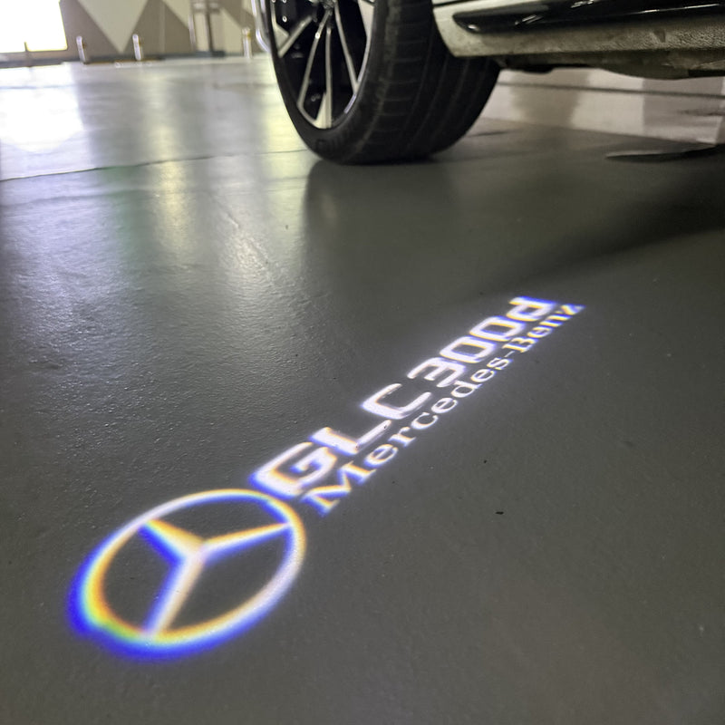 MERCEDES BENZ GLC 300d LOGO PROJECTOT LIGHTS  (quantity 1 = 1 set /2 door lights with 2 logo films)Nr.02M438