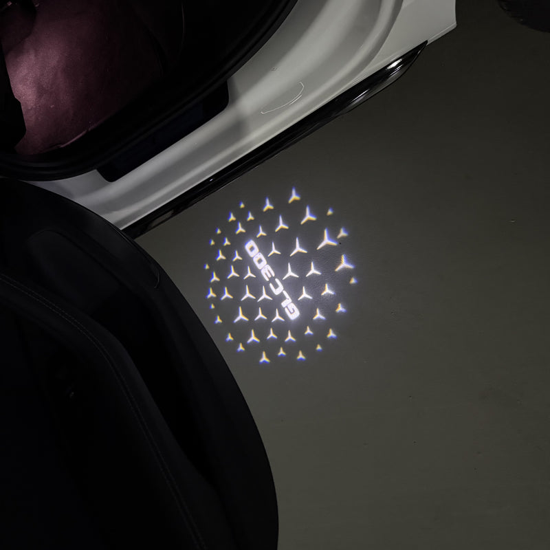 MERCEDES BENZ GLC 300 LOGO PROJECTOT LIGHTS  (quantity 1 = 1 set /2 door lights with 2 logo films)Nr.02M436