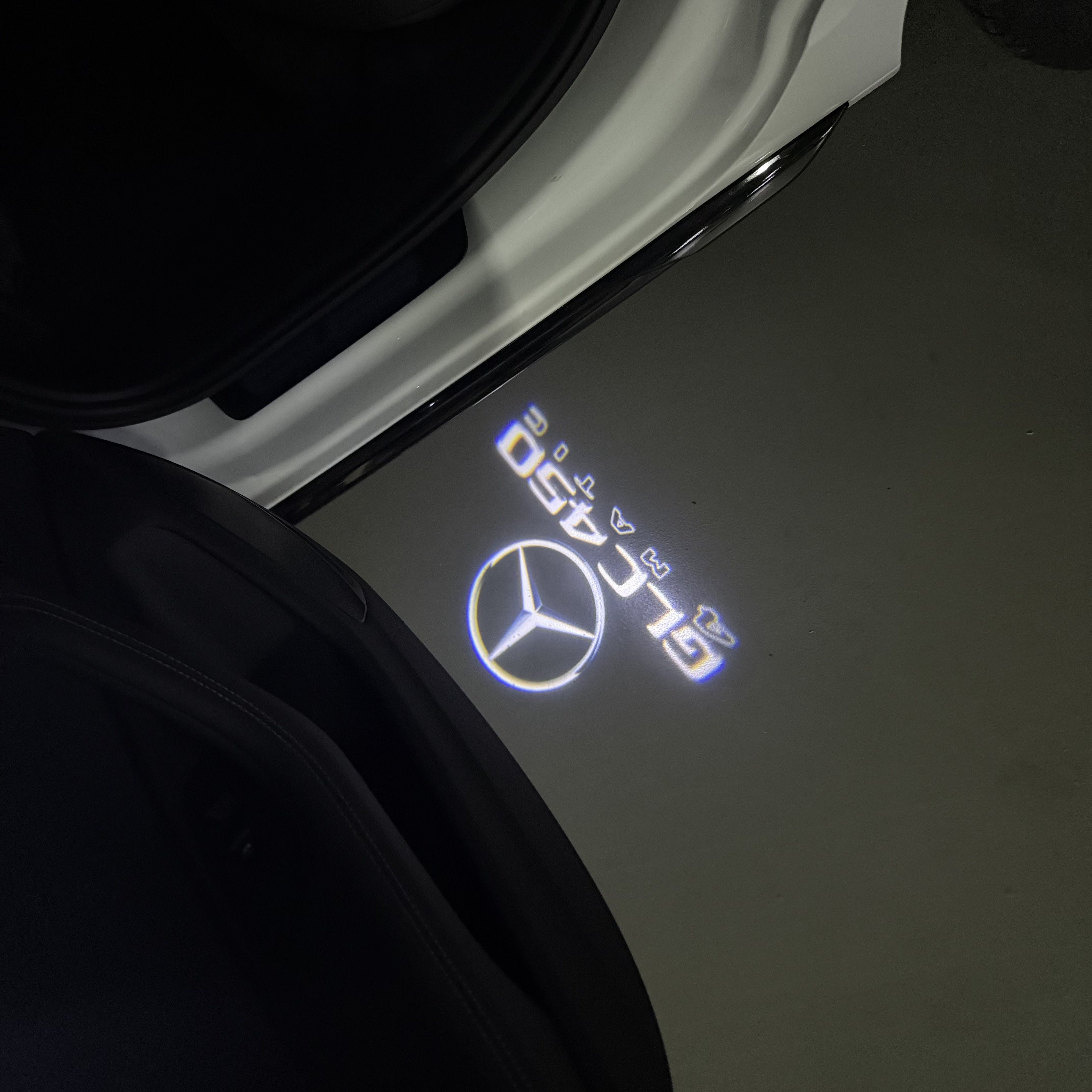 MERCEDES BENZ GLC 450 LOGO PROJECTOT LIGHTS  (quantity 1 = 1 set /2 door lights with 2 logo films)Nr.02M446