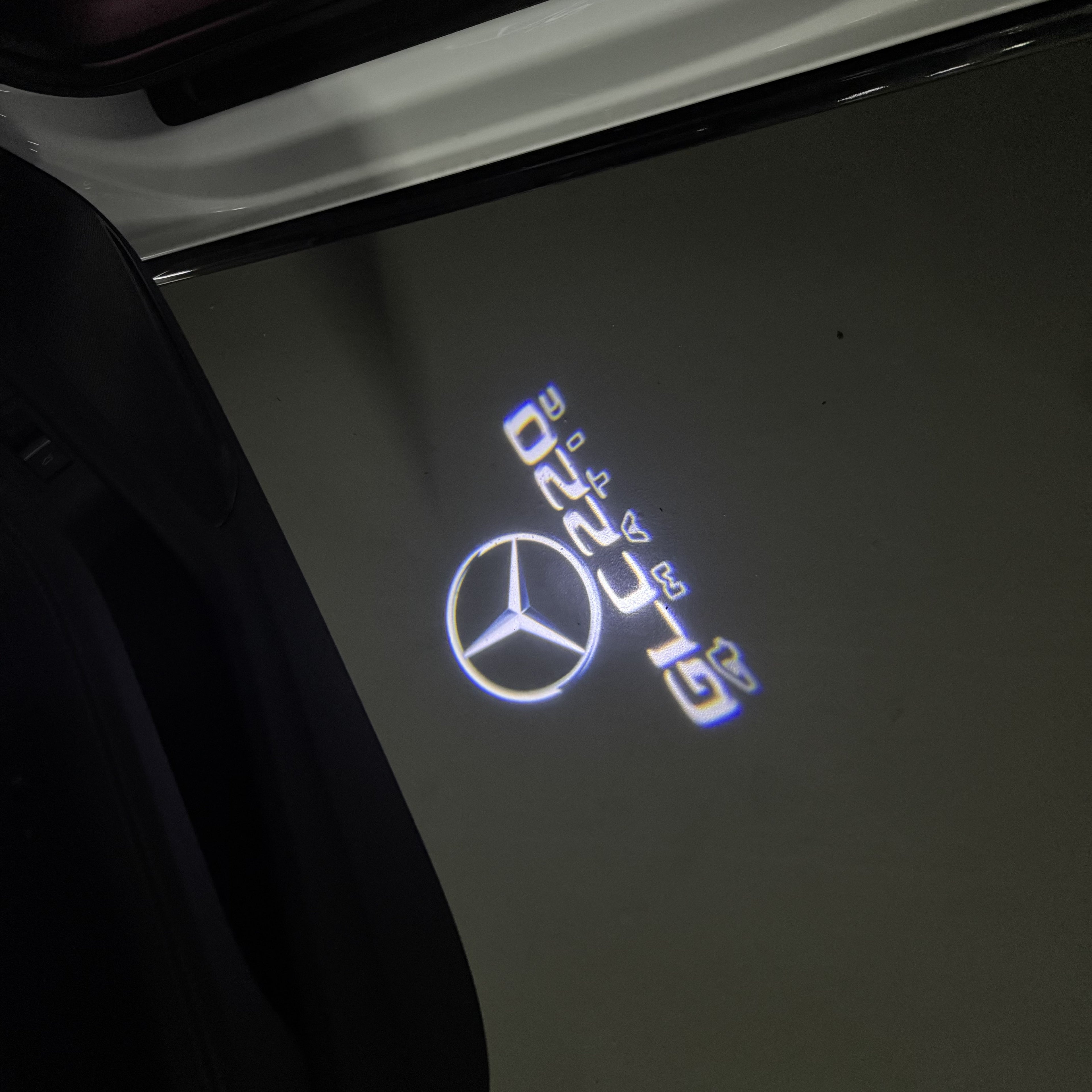 MERCEDES BENZ GLC 220 LOGO PROJECTOT LIGHTS  (quantity 1 = 1 set /2 door lights with 2 logo films)Nr.02M431