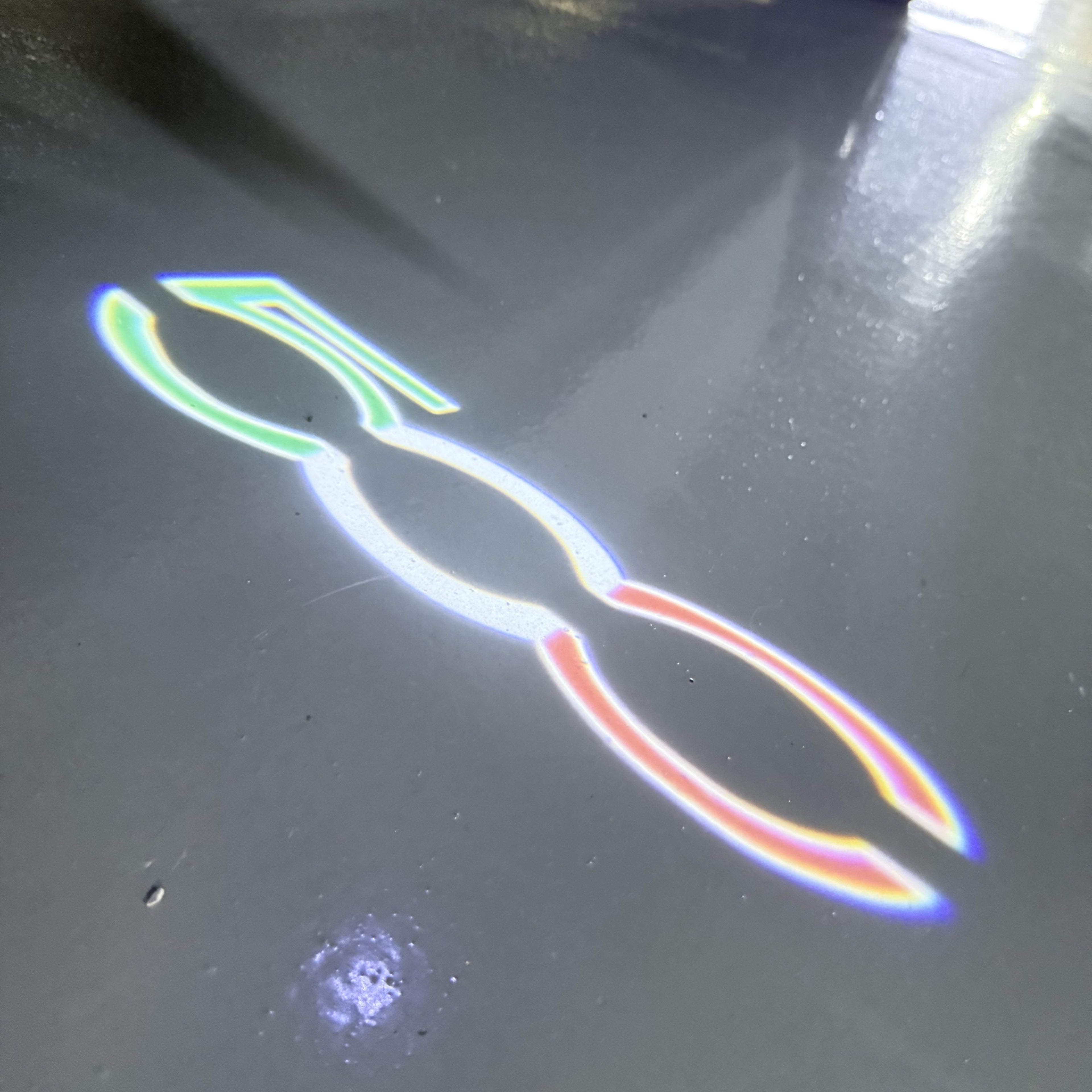 FIAT 500 LOGO PROJECTOT LIGHTS  (quantity  1 =  2 Logo Film /  2 door lights)Nr.48ER09